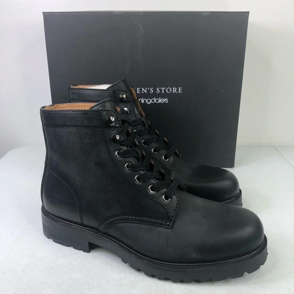 The Men’s Store Bloomingdales Pierce Plain Toe Leather Boots